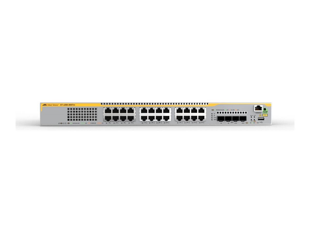 ALLIED 10 Gigabit Layer 3 Lite Stackable Switch 24x 100M/1/2.5/5/10G 4x SFP+ ports EU Power Cord