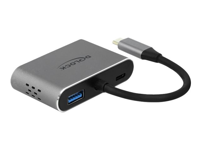 DELOCK USB Type-C Adapter zu HDMI und VGA mit USB 3.0 Port und PD - Vorderansicht