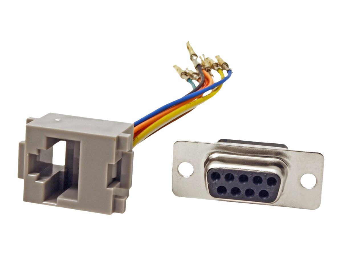 ROLINE DB9 Buchse-RJ45 Buchse 8P/8C 8Ltg. silberfarben Vorderansicht