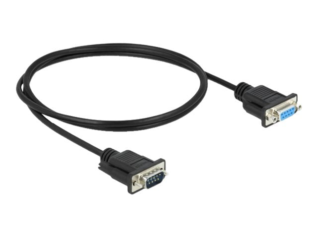 DELOCK Seriell Kabel RS-232 D-Sub9 Stecker zu Buchse mit schmalem Steckergehäuse 1m
