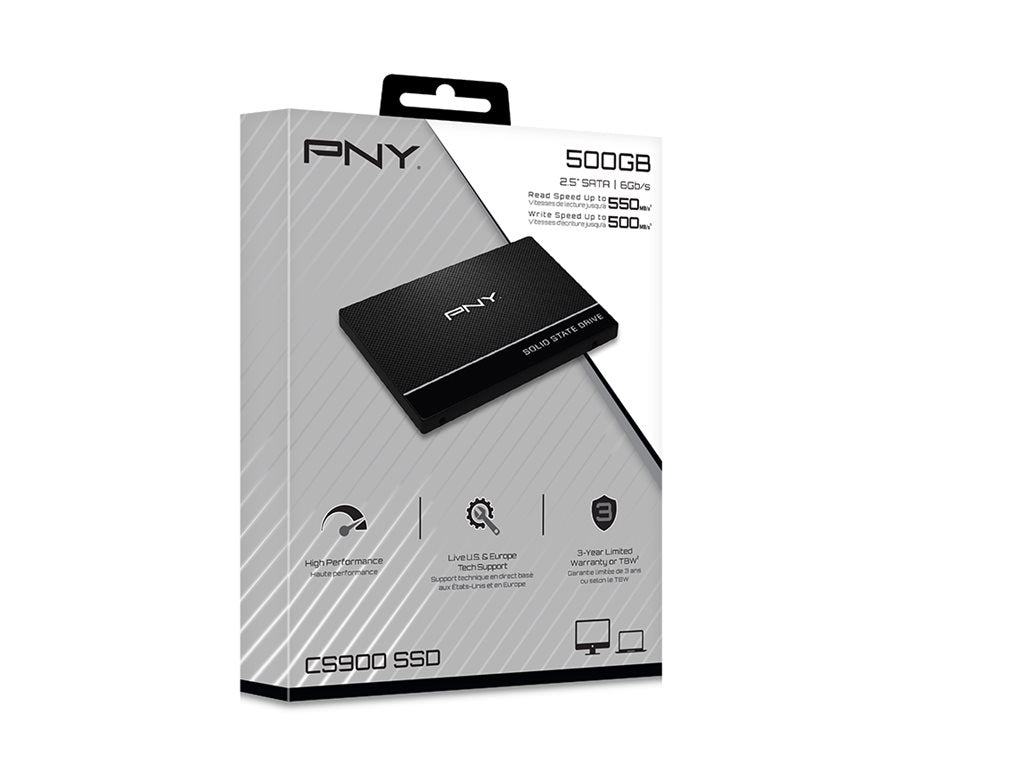 PNY CS900 500GB 6,35cm 2,5Zoll SSD SATA-III Seitenansicht