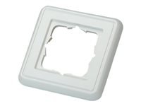 TELEGÄRTNER Abdeckrahmen 1-fach 80 x 80mm alpinweiss