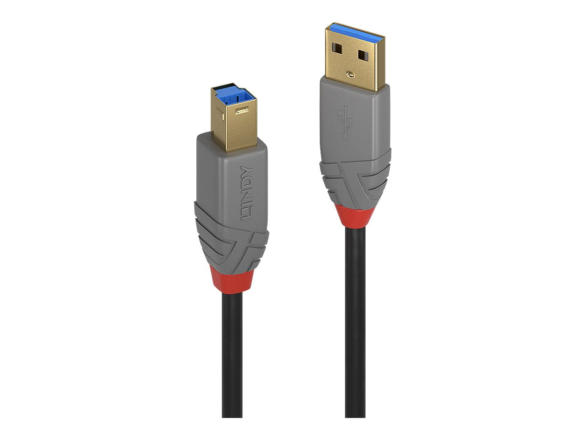 LINDY 2m USB 3.0 Typ A an B Kabel Anthra Line Verpackung