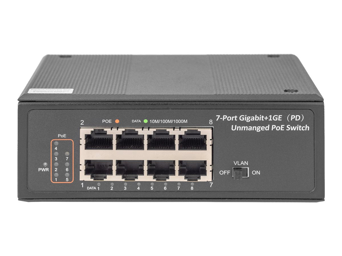 DIGITUS 7-Port Gigabit PoE+ Switch DN-651113 Detailansicht
