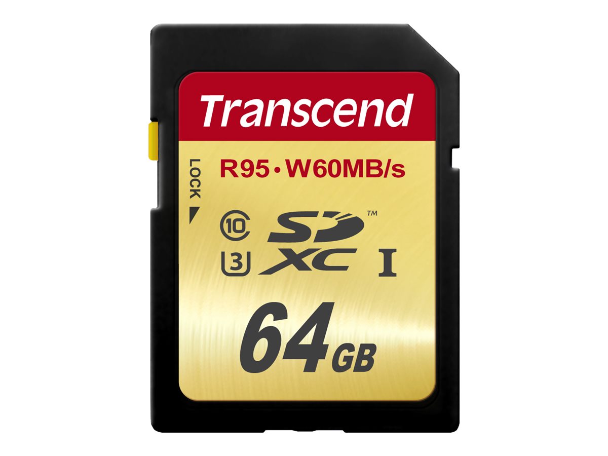 TRANSCEND Ultimate 64GB SDXC UHS-I U3 Class10 Vorderansicht