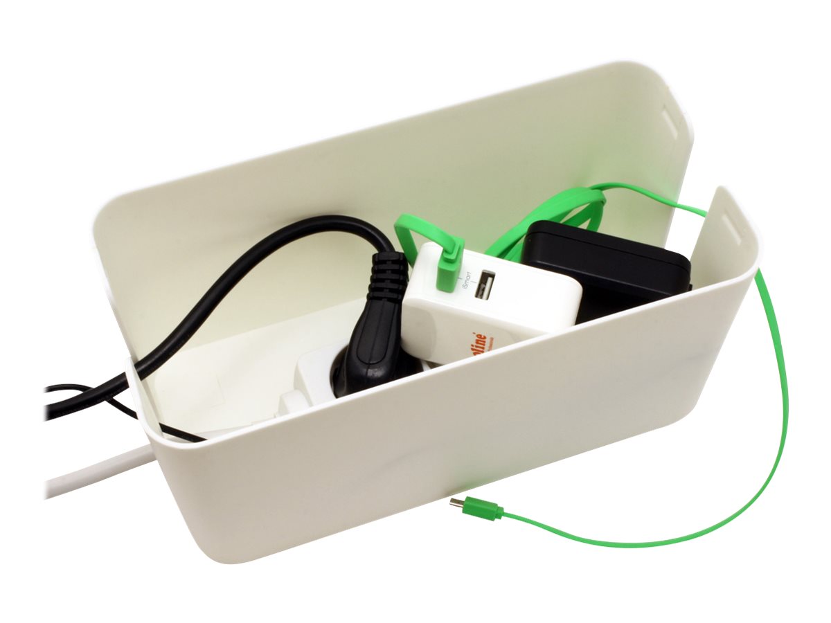 VALUE Kabel-Box klein weiss Vorderansicht