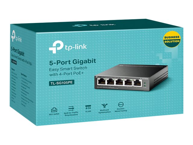 TP-LINK TL-SG105PE 5-Port Gigabit Easy Smart Switch Detailansicht