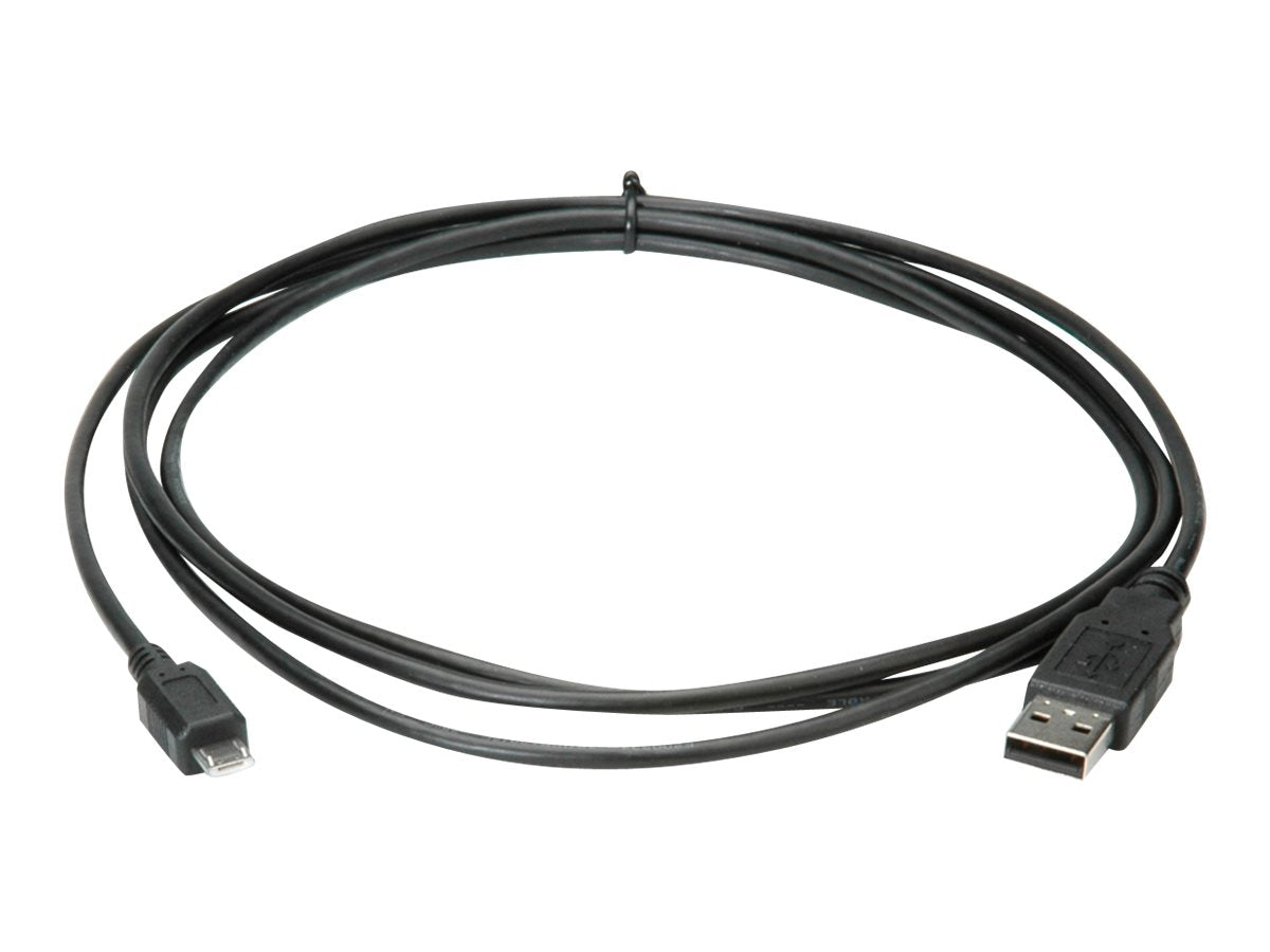 ROLINE USB 2.0 Kabel USB A ST - Micro USB B ST schwarz 1,8m Verpackung