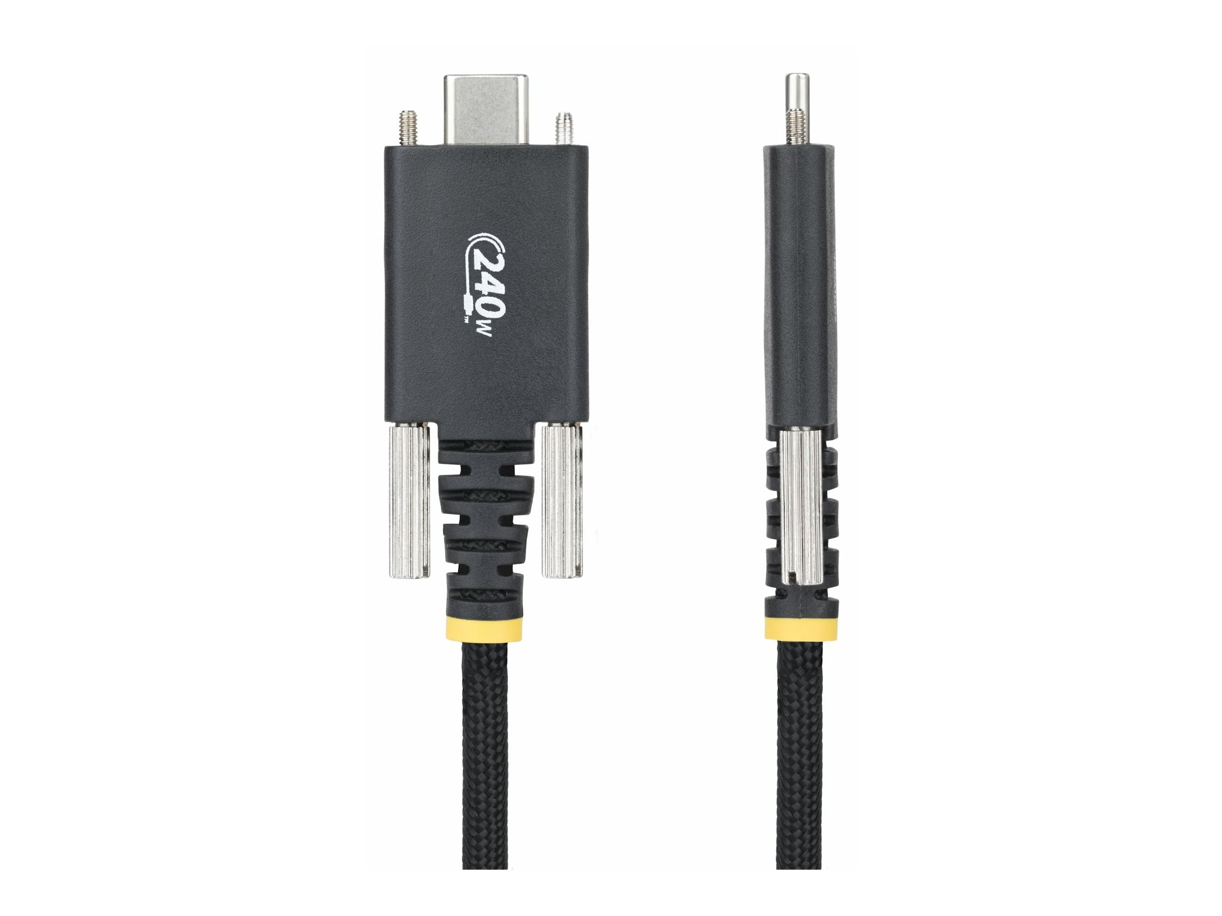 STARTECH.COM 3m USB-C-Ladekabel Schraubensicherung 240W 5A PD EPR Laptop-Ladekabel Nylon Geflochten USB-IF zertifiziert