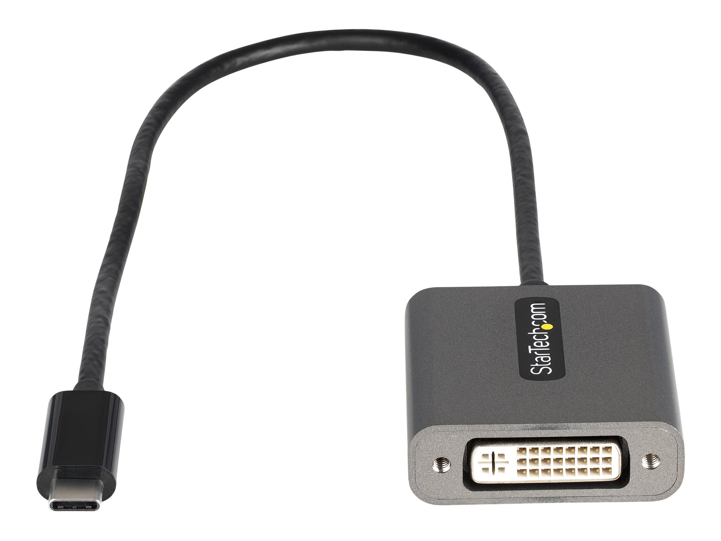 STARTECH.COM USB-C auf DVI Adapter - 1920x1200p - USB-C Dongle - Monitoradapter - Thunderbolt 3 kompatibel - 30cm Kabel