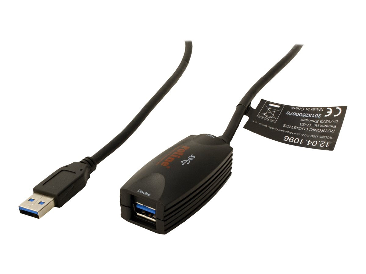 ROLINE USB 3.2 Gen 1 Aktives Repeater Kabel schwarz 5m - Verpackung