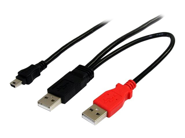 STARTECH.COM 6 ft USB Y Kabel für externe Festplatte - Vorderansicht