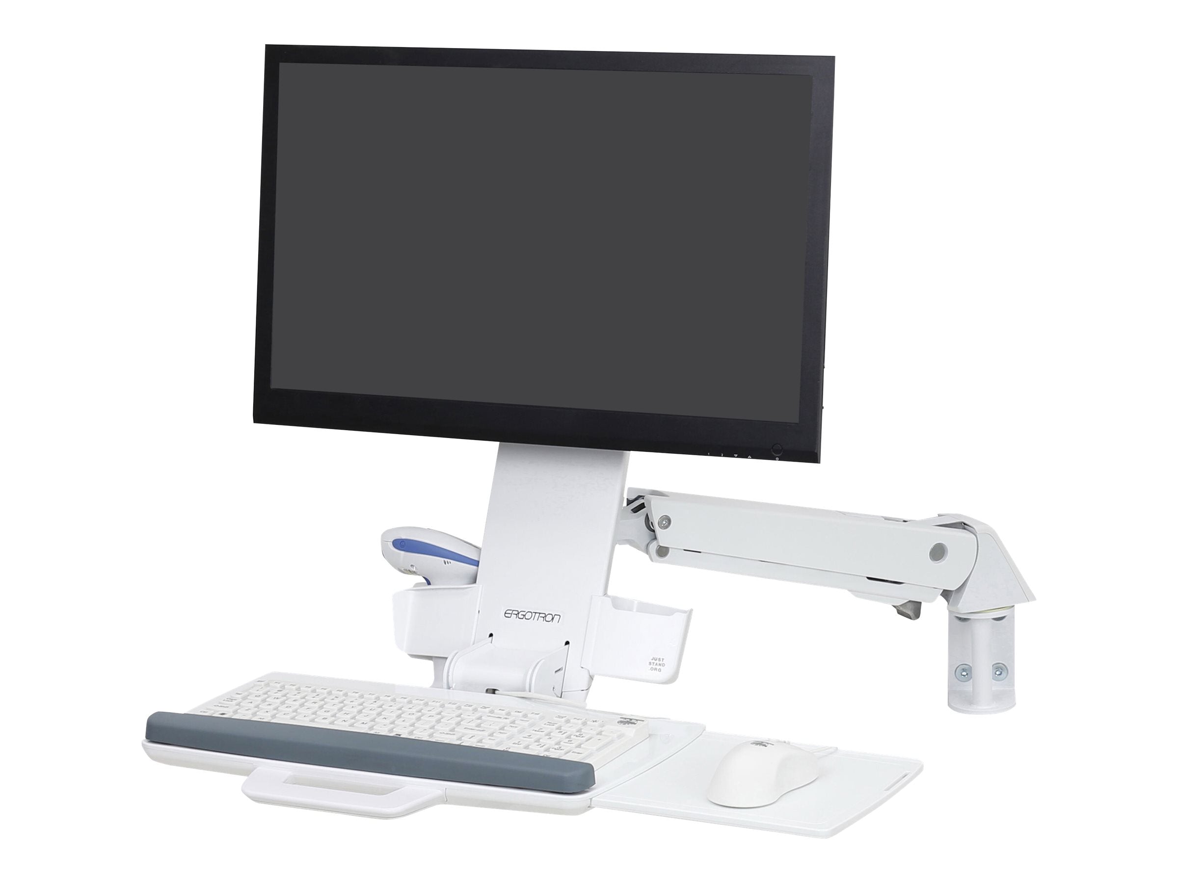 ERGOTRON StyleView Sit-Stand Combo Arm weiss - Vorderansicht
