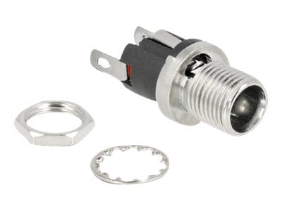DELOCK Steckverbinder DC 5,5 x 2,5 x 12,0mm Buchse zum Einbau Lötversion - Vorderansicht