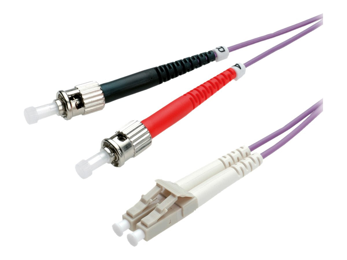 VALUE LWL-Kabel 50/125um OM4 LC/ST violett 10m - Vorderansicht