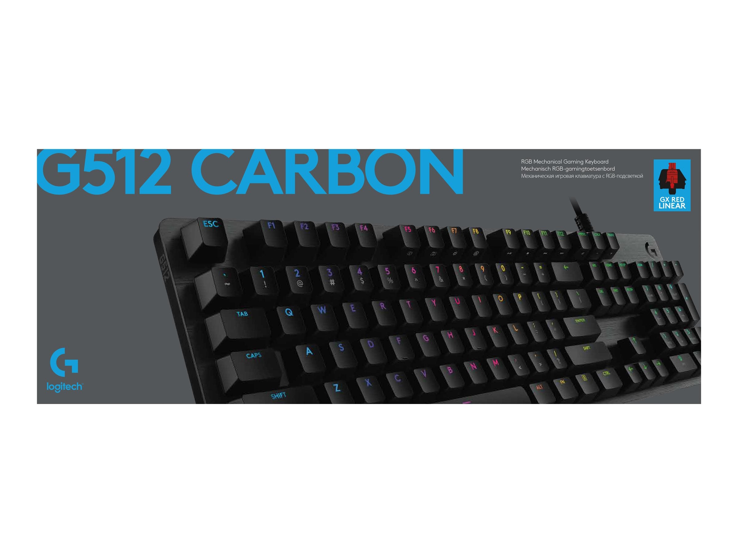 LOGITECH G512 Carbon GX Red CARBON (US) Vorderansicht