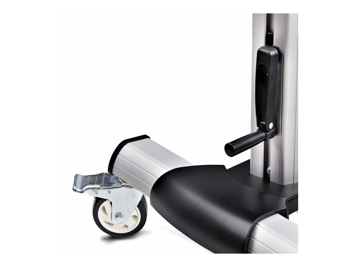 STARTECH.COM TV Rollwagen/Ständer mit Rollen TV bis 100 Zoll/100kg Höhenverstellbare TV Halterung/Standfuss/Fernsehständer