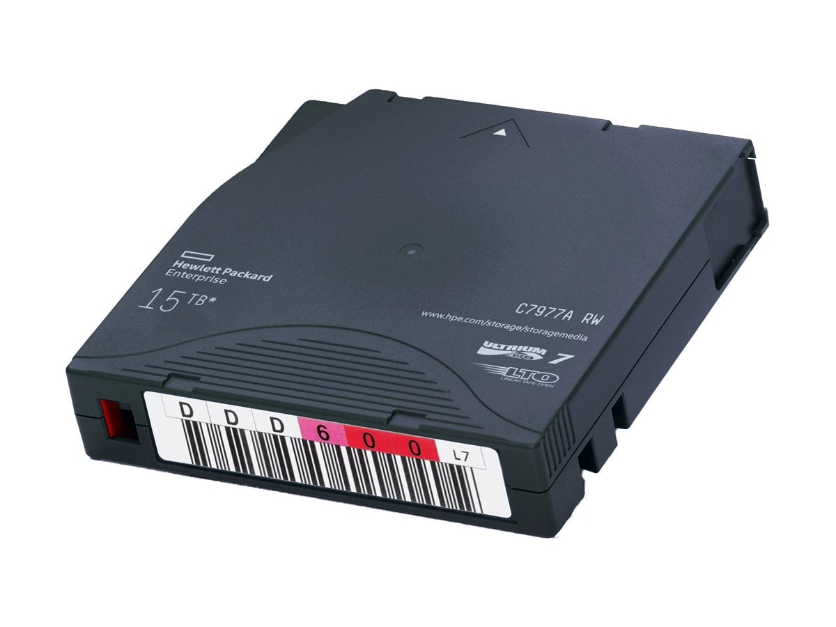 HPE LTO-7 Ultrium 15 TB RW vorgelabelte Datenkassette Vorderansicht