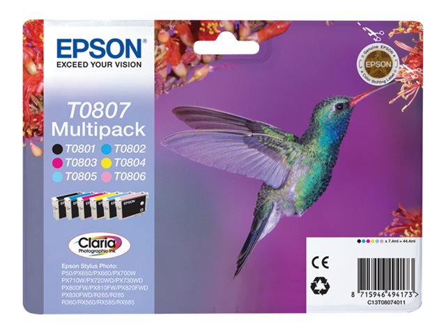 EPSON T0807 Tintenpatrone im Blister