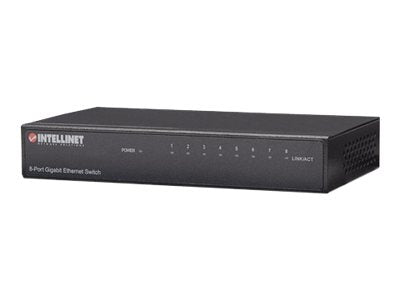 INTELLINET 8Port Gigabit Ethernet Switch Vorderansicht