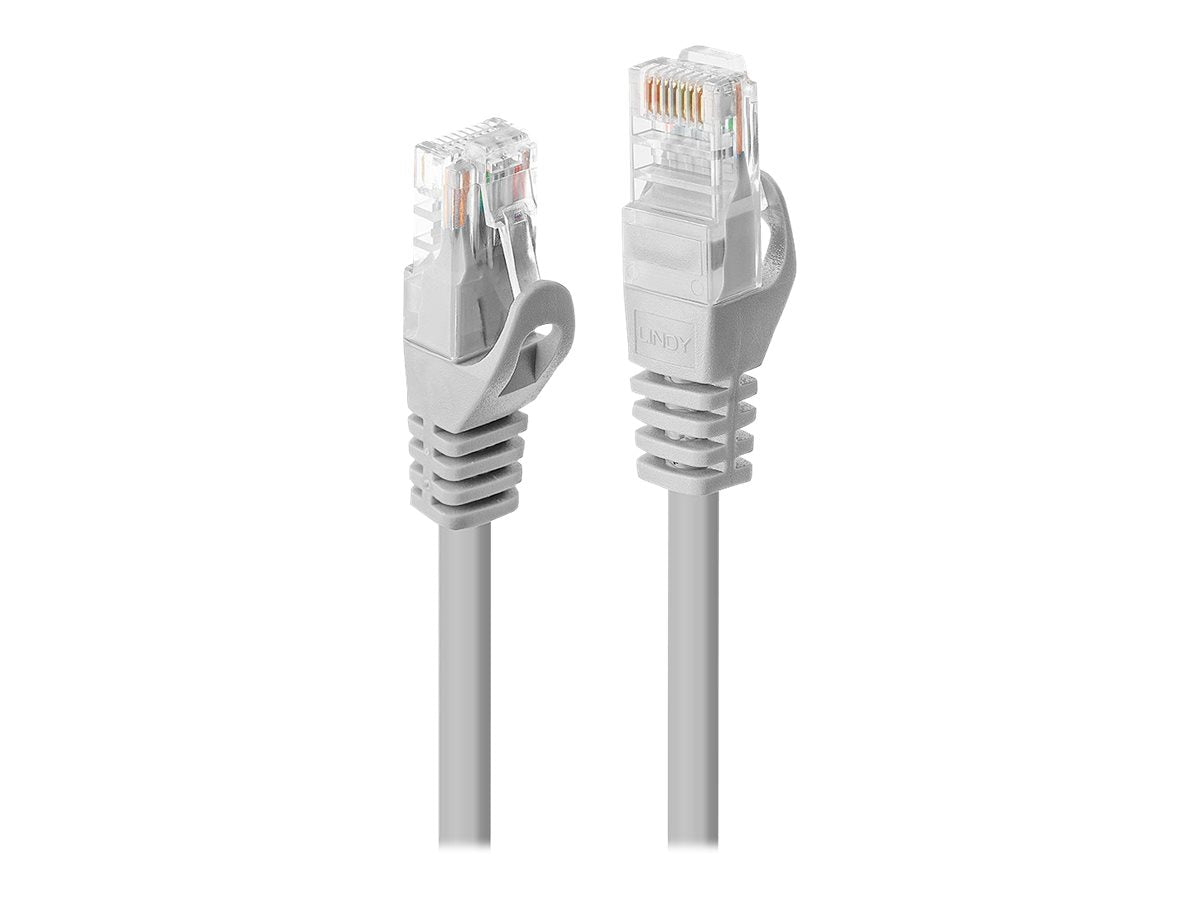 LINDY Basic Cat.6 U/UTP Kabel, grau, 7,5m - Vorderansicht