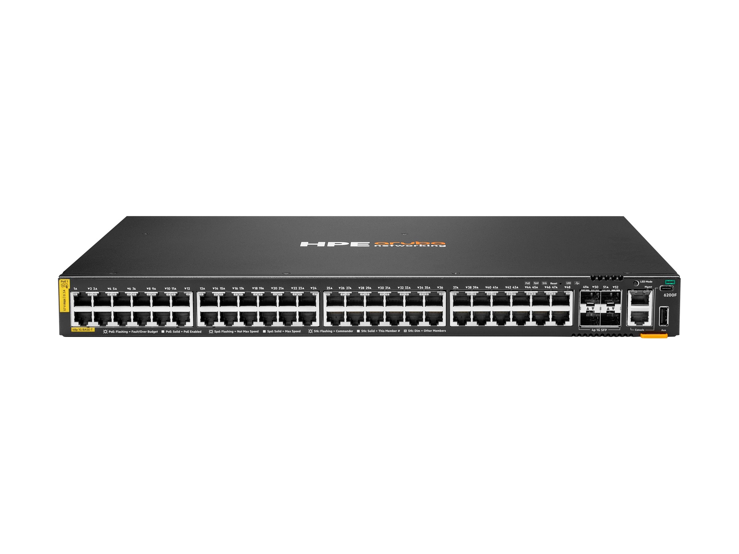 HPE Aruba Networking CX 6200F 48G Class-4 PoE 4SFP 740W Switch EU en
