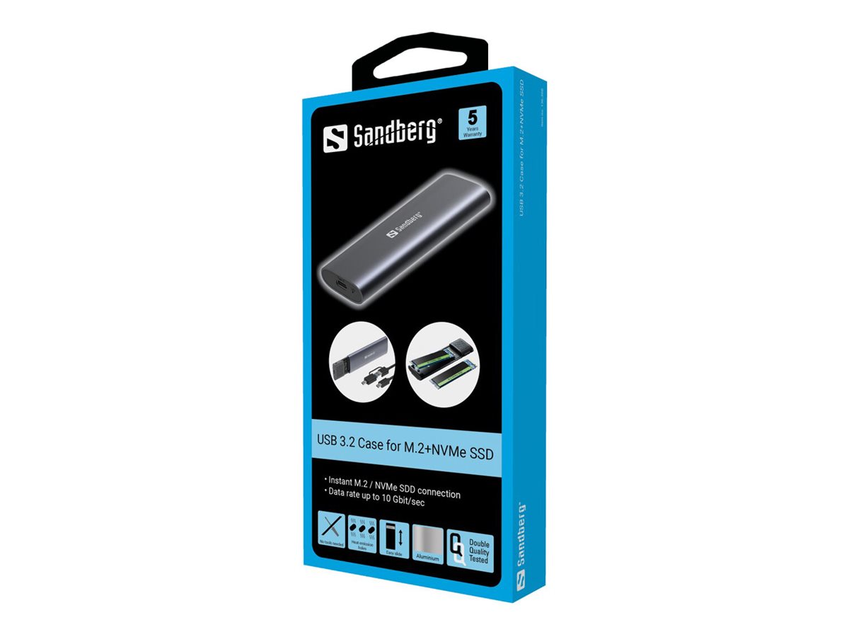 SANDBERG USB 3.2 Case for M.2+NVMe SSD - Verpackung