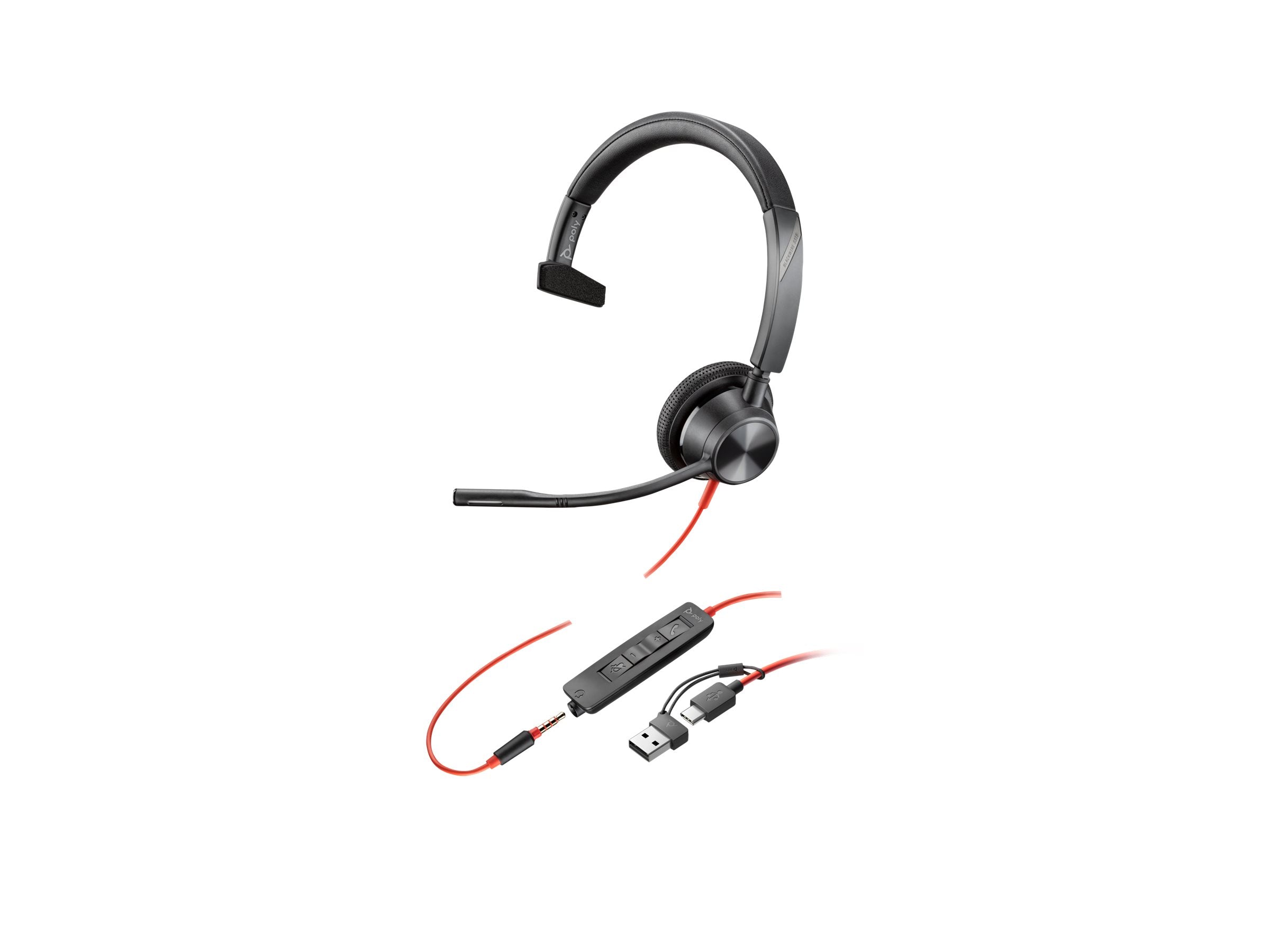 HP Poly Blackwire 3315 Monaural USB-C Headset Vorderansicht