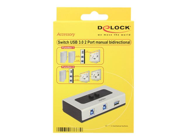 DELOCK Switch 2-port USB 3.0 manuell bidirektional Verpackung