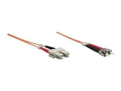 INTELLINET LWL Kabel ST/SC OM1 1m orange 62,5/125um Duplex Multimode - Anschlussansicht