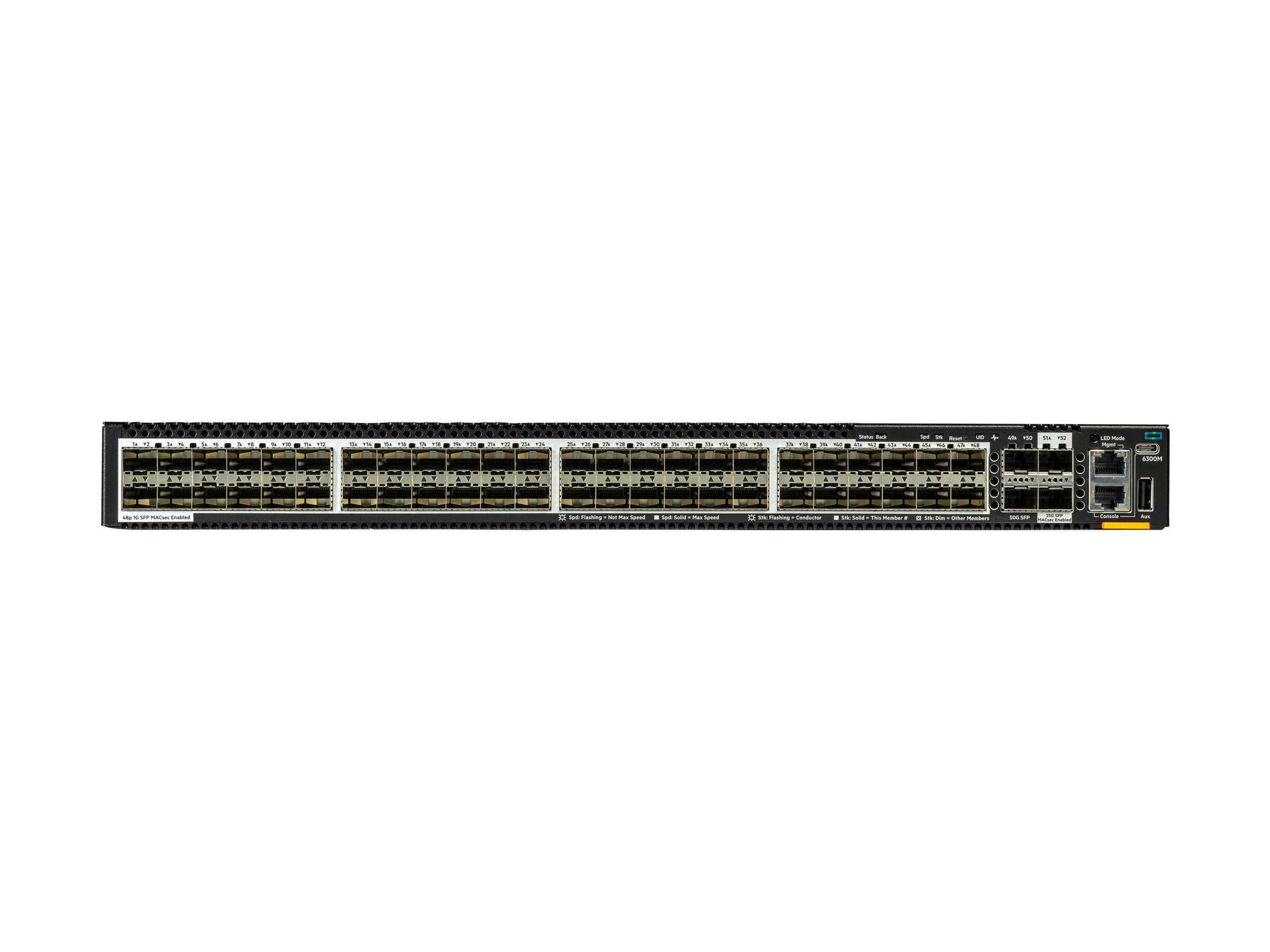 ARUBA HPE Aruba Networking CX 6300M 48p SFP Switch Detailansicht