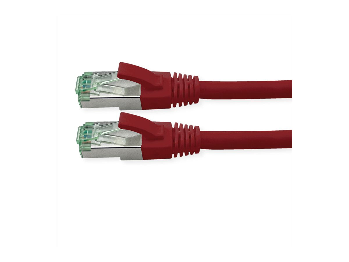 ROLINE RM Patchkabel Kat.6A S/FTP PiMF rot 3m - Vorderansicht