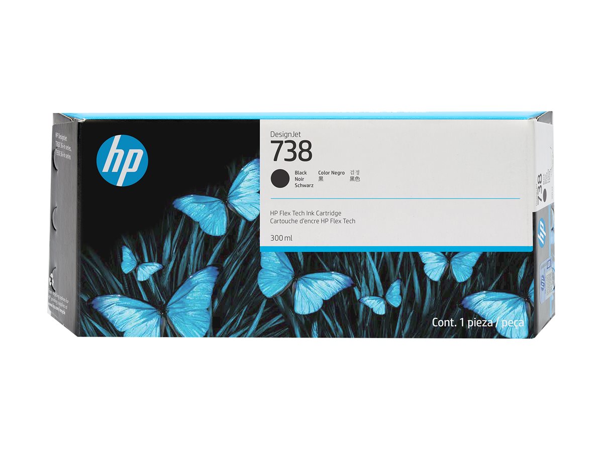 HP 738 300-ml Black DesignJet Ink Cartridge Verpackung