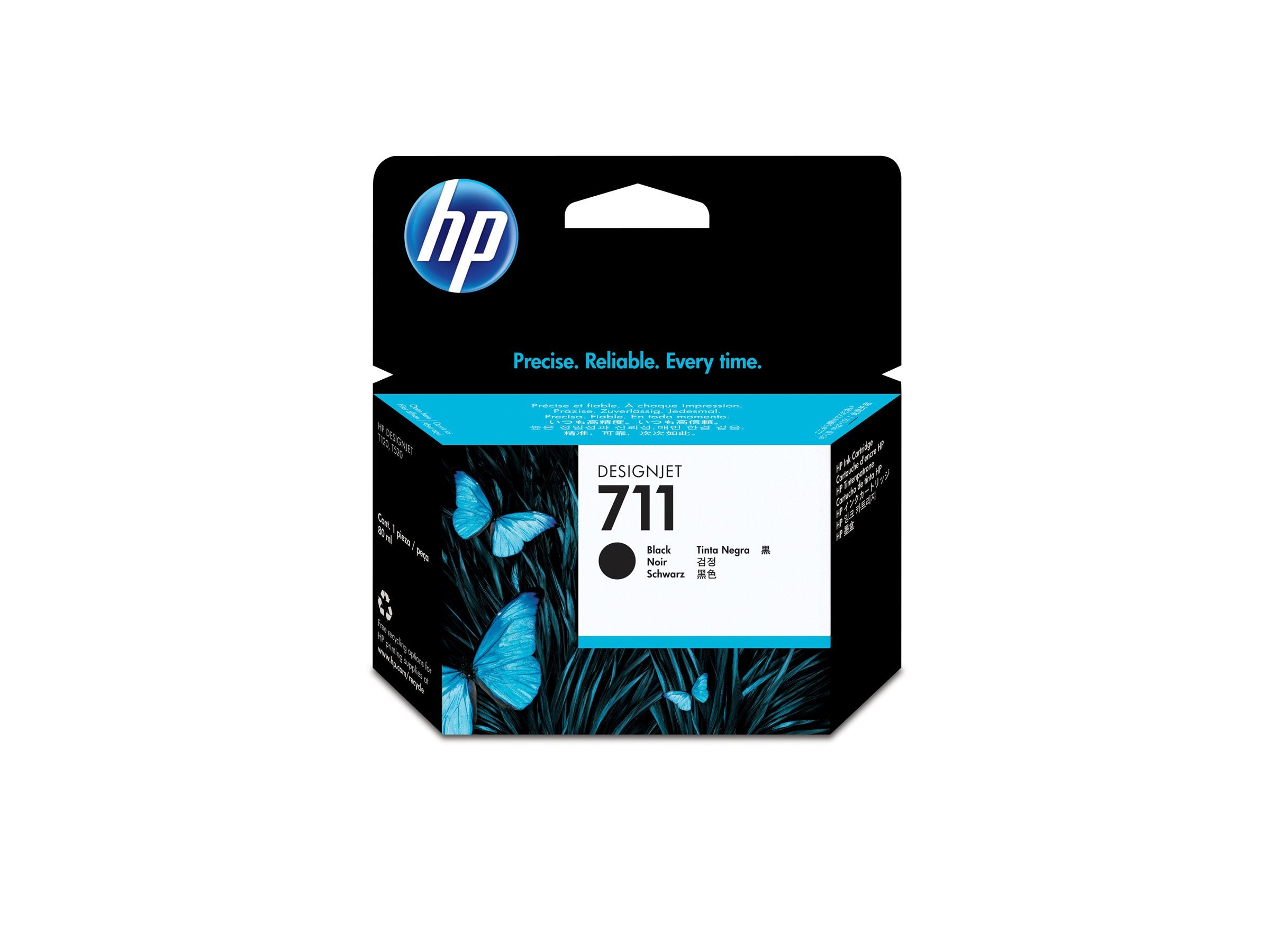 HP 711 Original Tinte schwarz hohe Kapazität 80ml im Einsatz