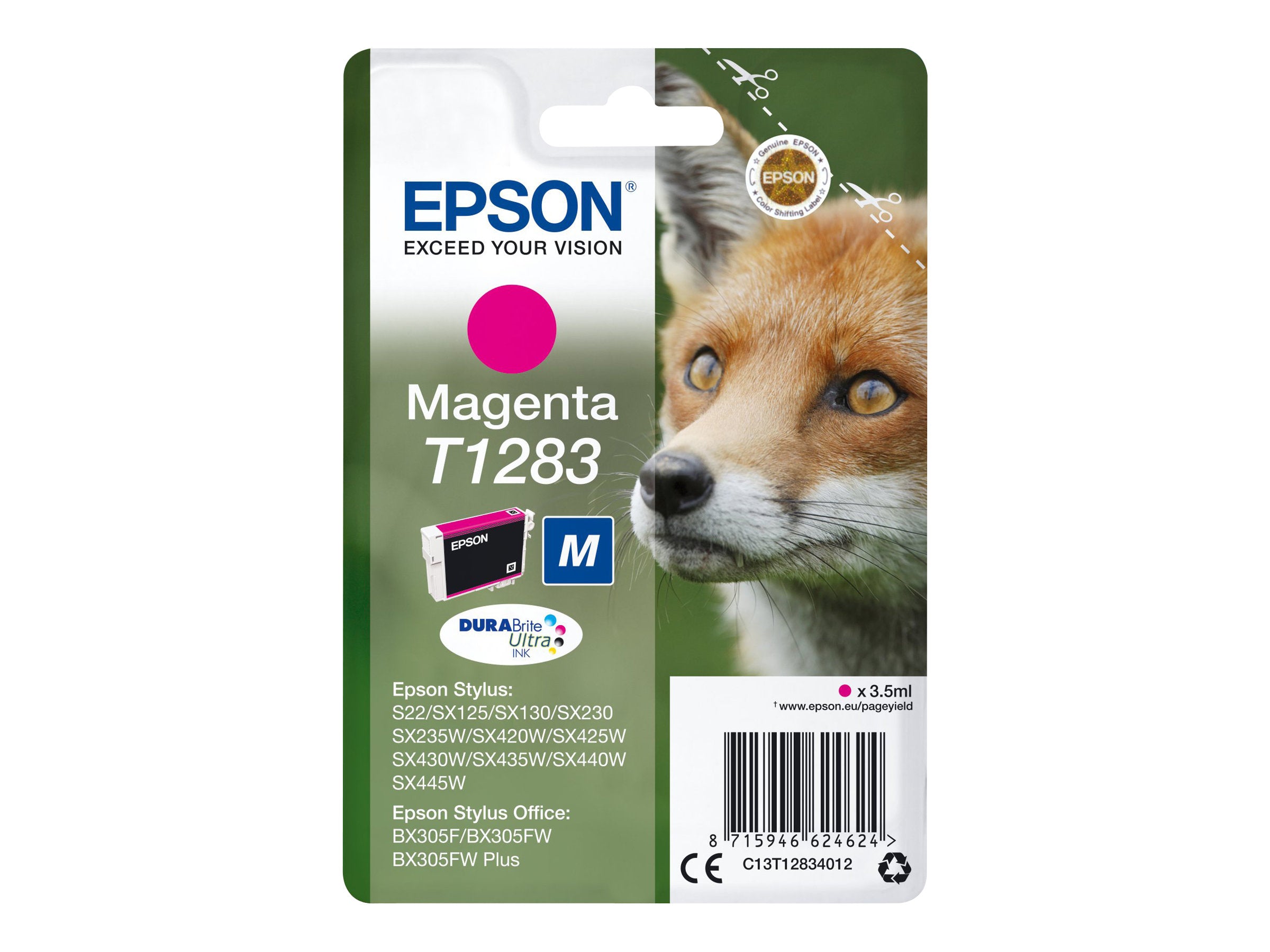 EPSON T1283 Tintenpatrone magenta Vorderansicht