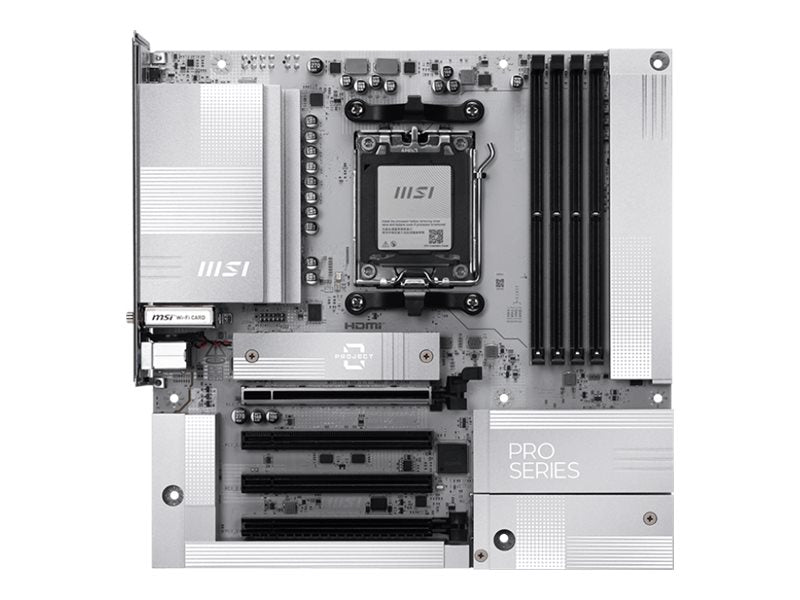 MSI PRO B850M-A WIFI PZ AM5 DDR5 mATX MB Vorderansicht