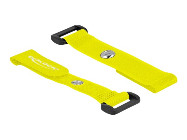 DELOCK Klett-Kabelbinder gelb Verpackung