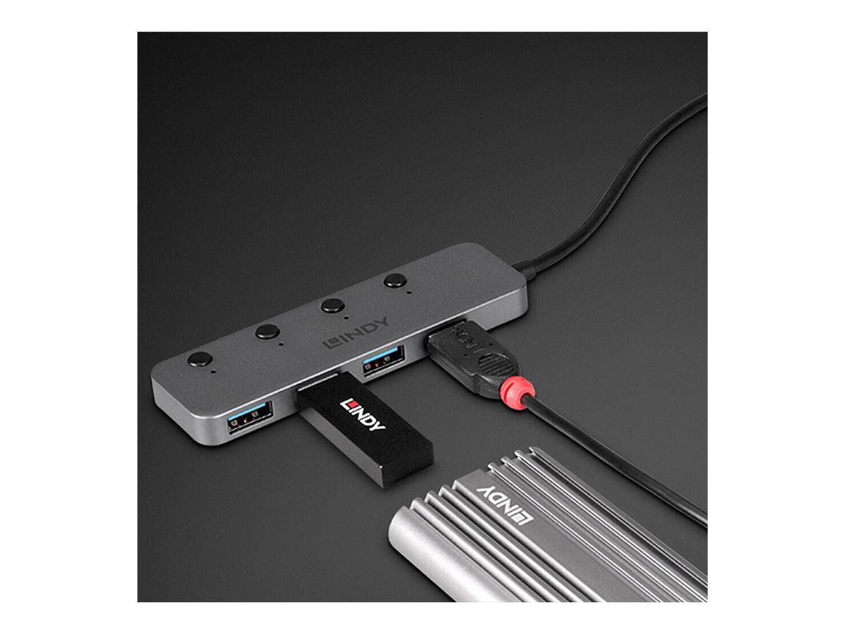 LINDY 4 Port USB 3.2 Typ C Hub Verpackung