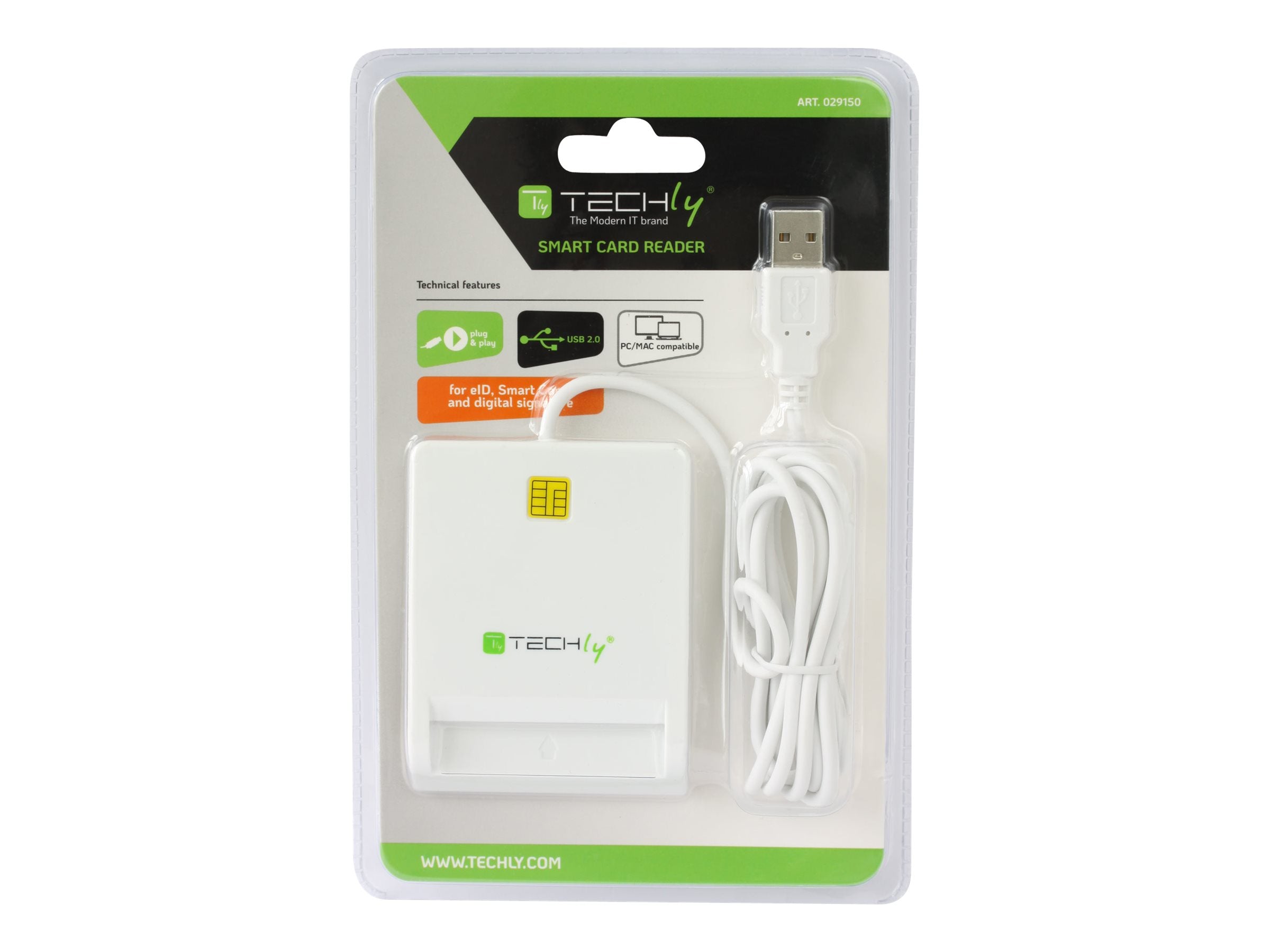 TECHLY USB Smart Card Schreib und Lesegerät Vorderansicht