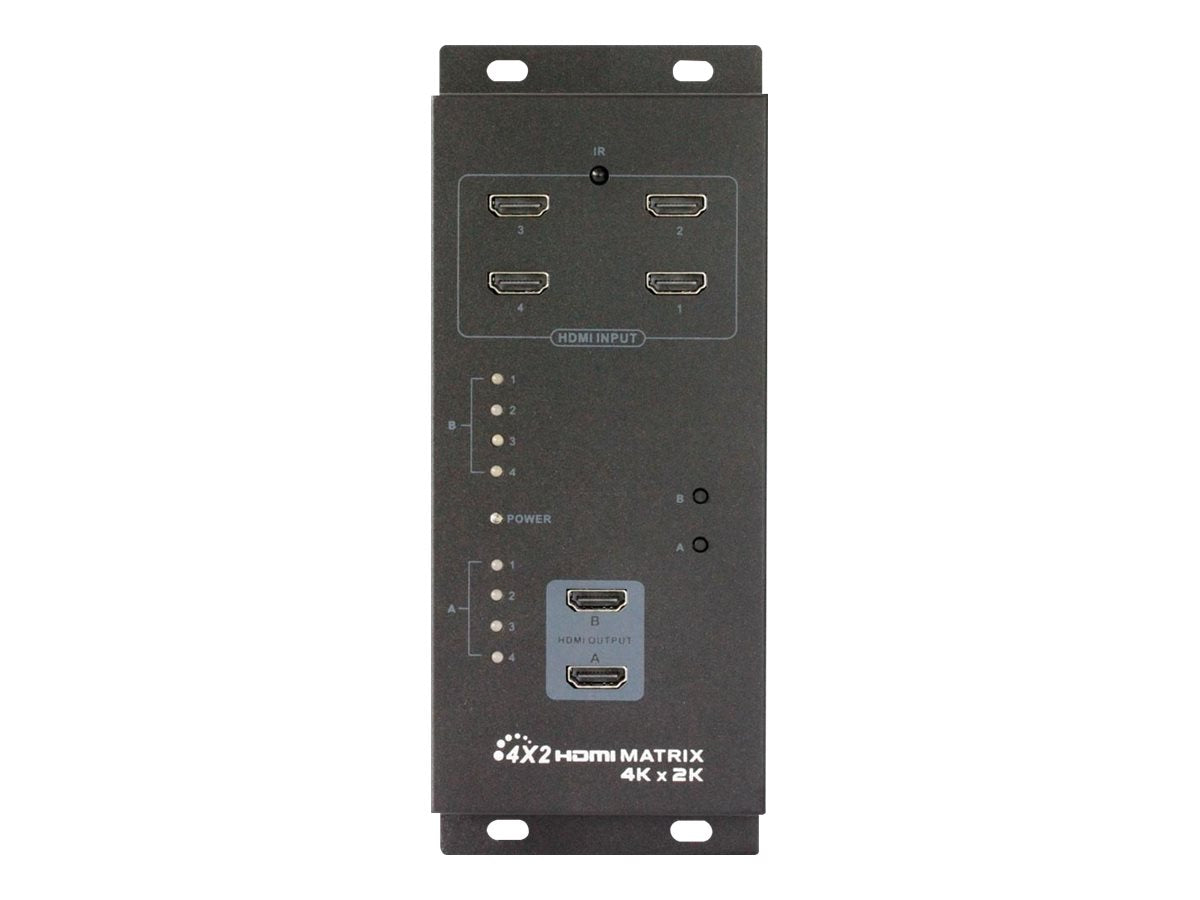 TECHLY HDMI Matrix Switch 4xIN 2xOUT Vorderansicht