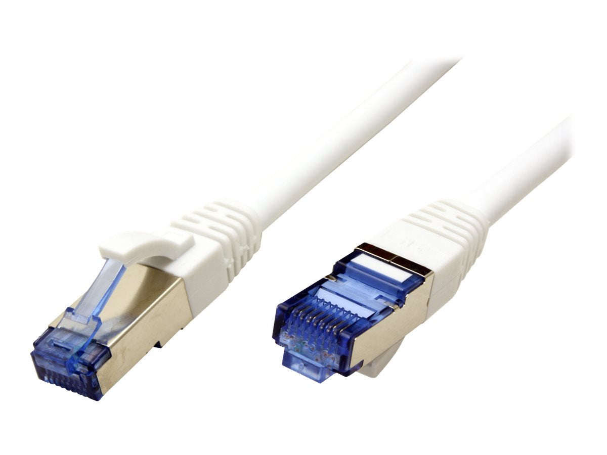 VALUE Patchkabel Kat.6A Class EA S/FTP PiMF LSOH weiss 0,5m Vorderansicht