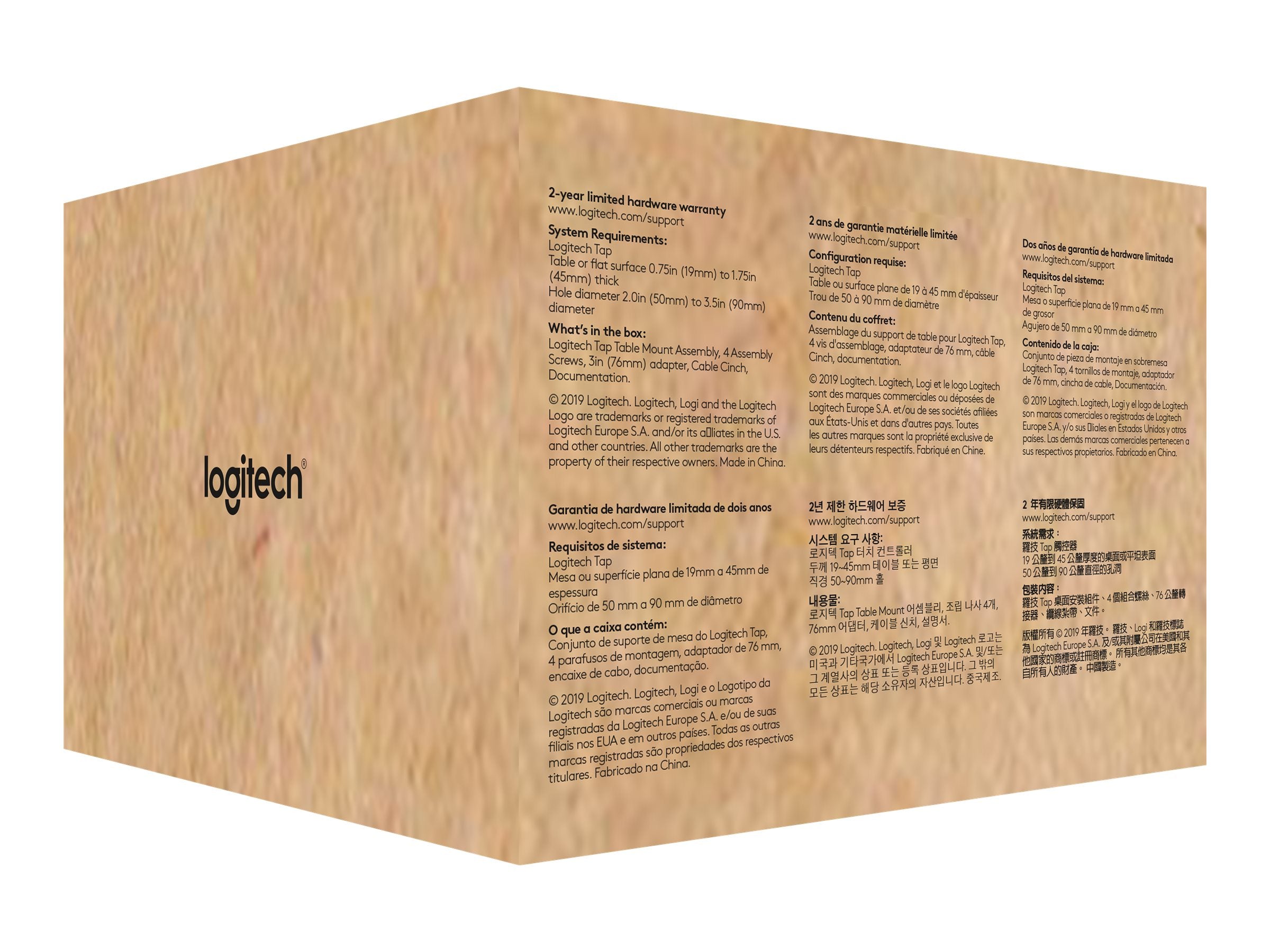 LOGITECH Tap Table Mount Montage im Konferenzraum