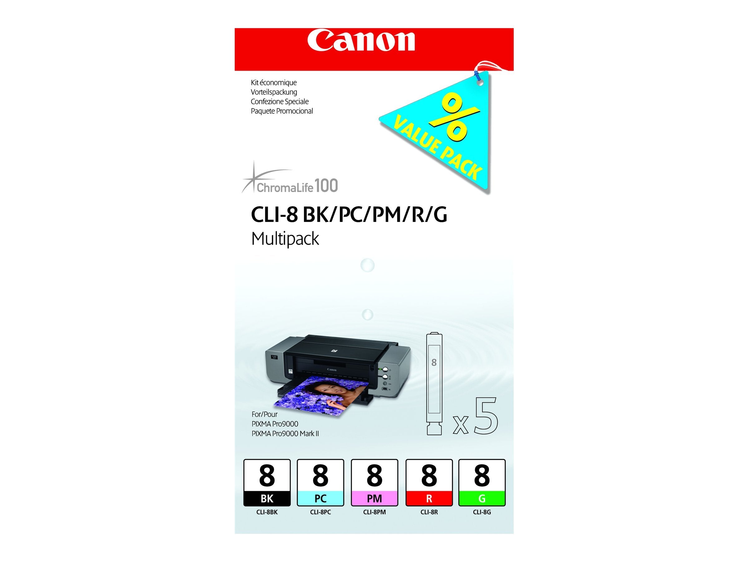 CANON CLI-8 BK Tinte schwarz Vorderansicht