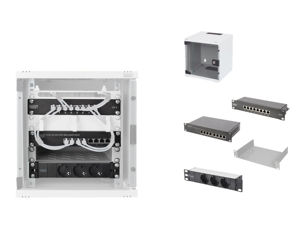 DIGITUS DN-10-SET-1 25,4cm 10 Zoll Netzwerk Set Vorderansicht