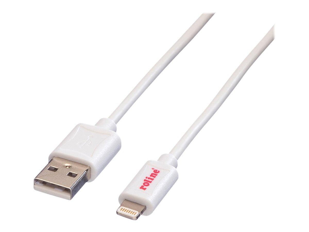 ROLINE USB 2.0 Sync- & Ladekabel für Apple Geräte mit Lightning Connector - Vorderansicht