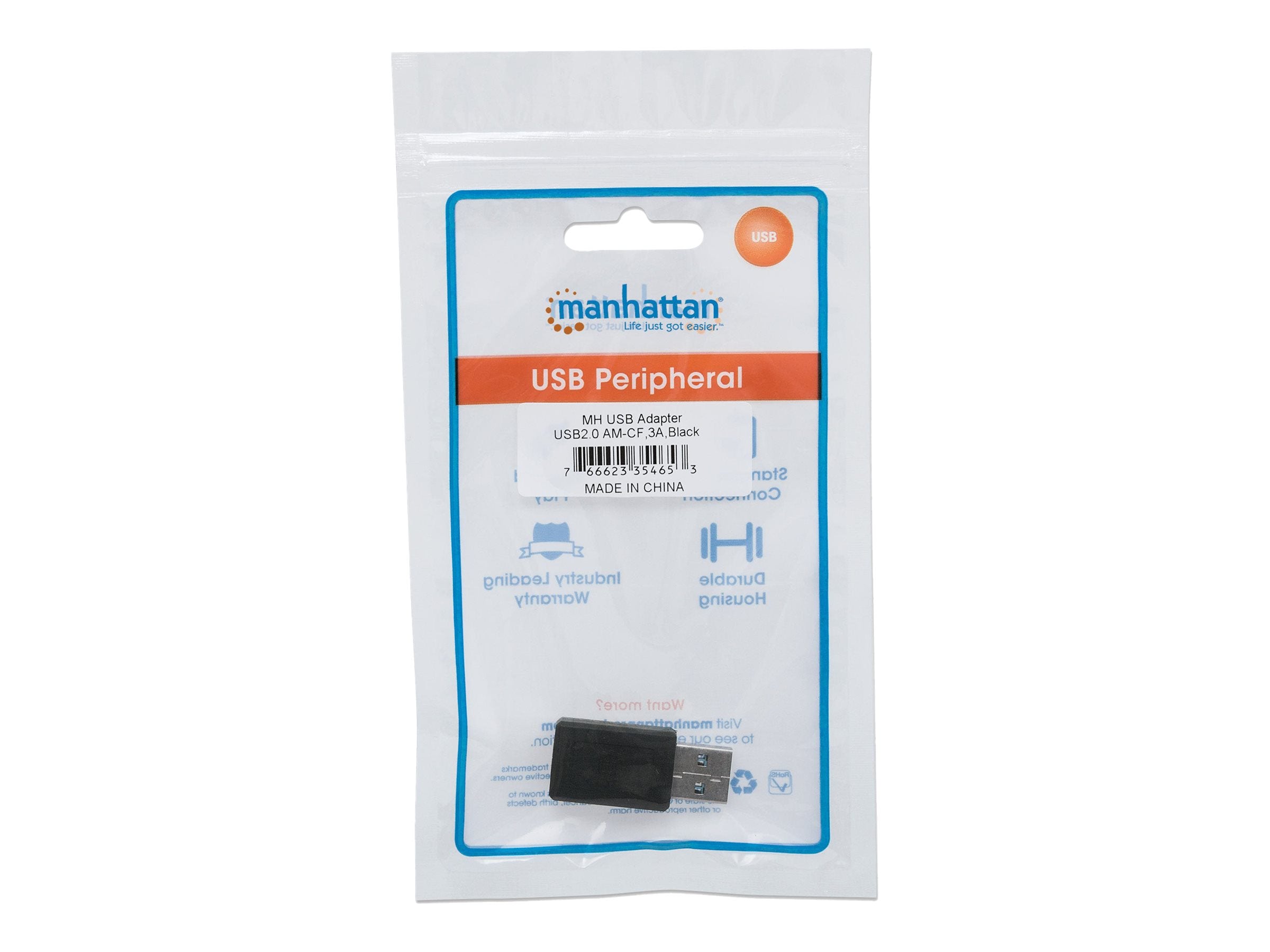 MANHATTAN USB Adapter Typ C auf Typ A Vorderansicht