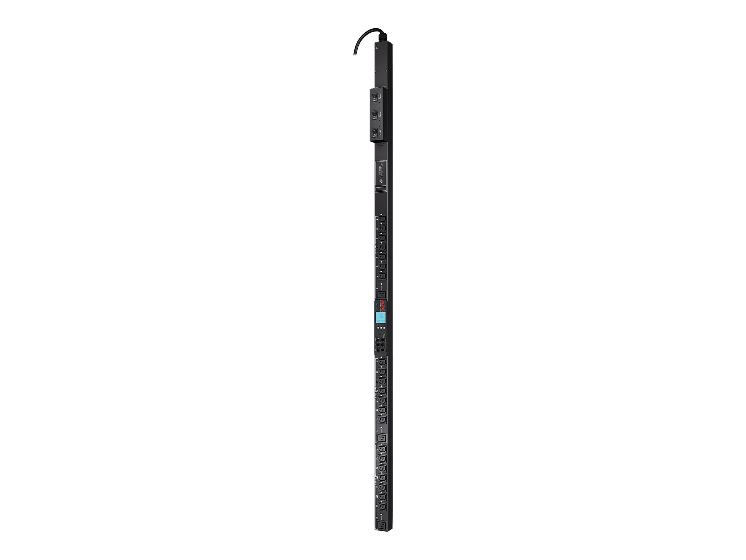 APC Switched Rack PDU 2G Zero U Rack AC 208V RS-232 input NEMA L21-30 output connectors 24 Canada United States Black