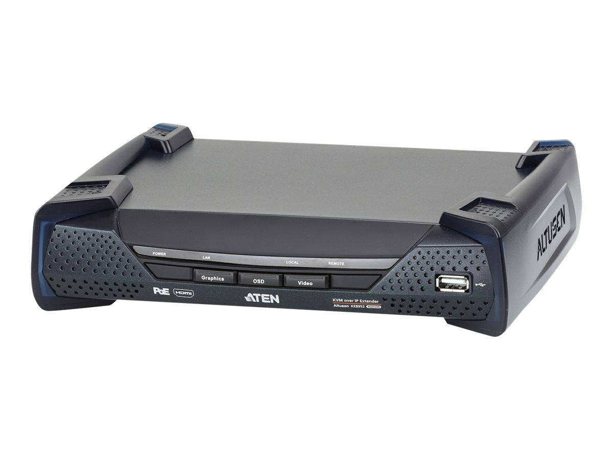 ATEN KE8952R 4K USB HDMI IP KVM Extender mit PoE Empfänger - Vorderansicht