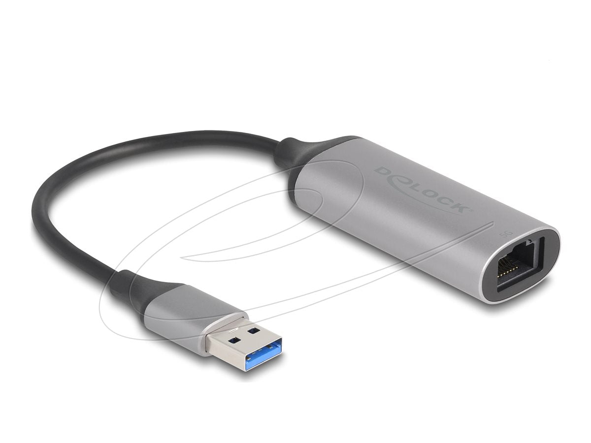 DELOCK USB Typ-A 5 Gigabit LAN Adapter - Vorderansicht