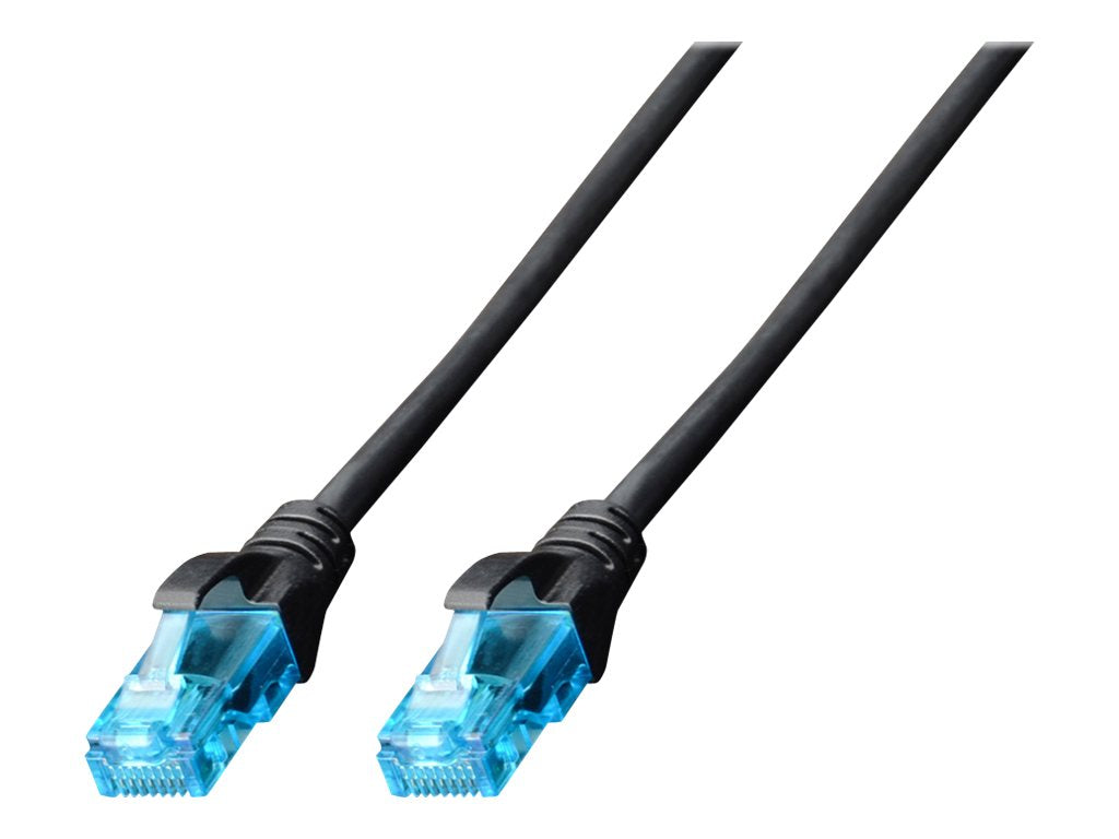 DIGITUS CAT 5e U-UTP Patchkabel 5 m Schwarz - Vorderansicht